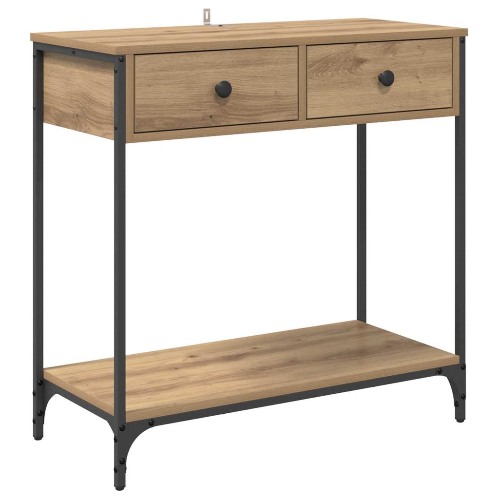Artisan Oak Console Table 75 X 34.5 X 75 Cm Particleboard