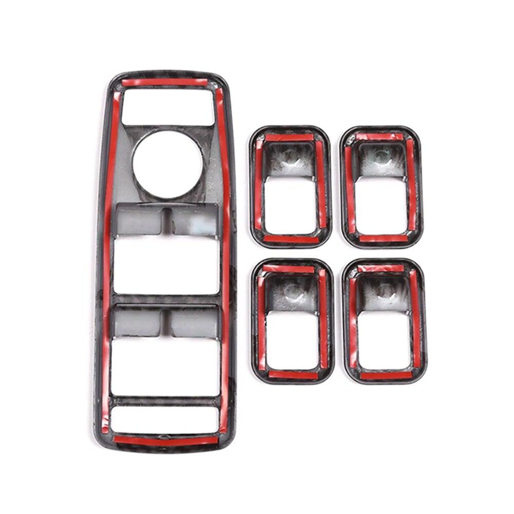 Carbon Fiber Style Car Window Lift Button Frame Sticker For Mercedes Benz A B C E GLE GLA CLA GLK Class W176 W204 W212 W166 W218