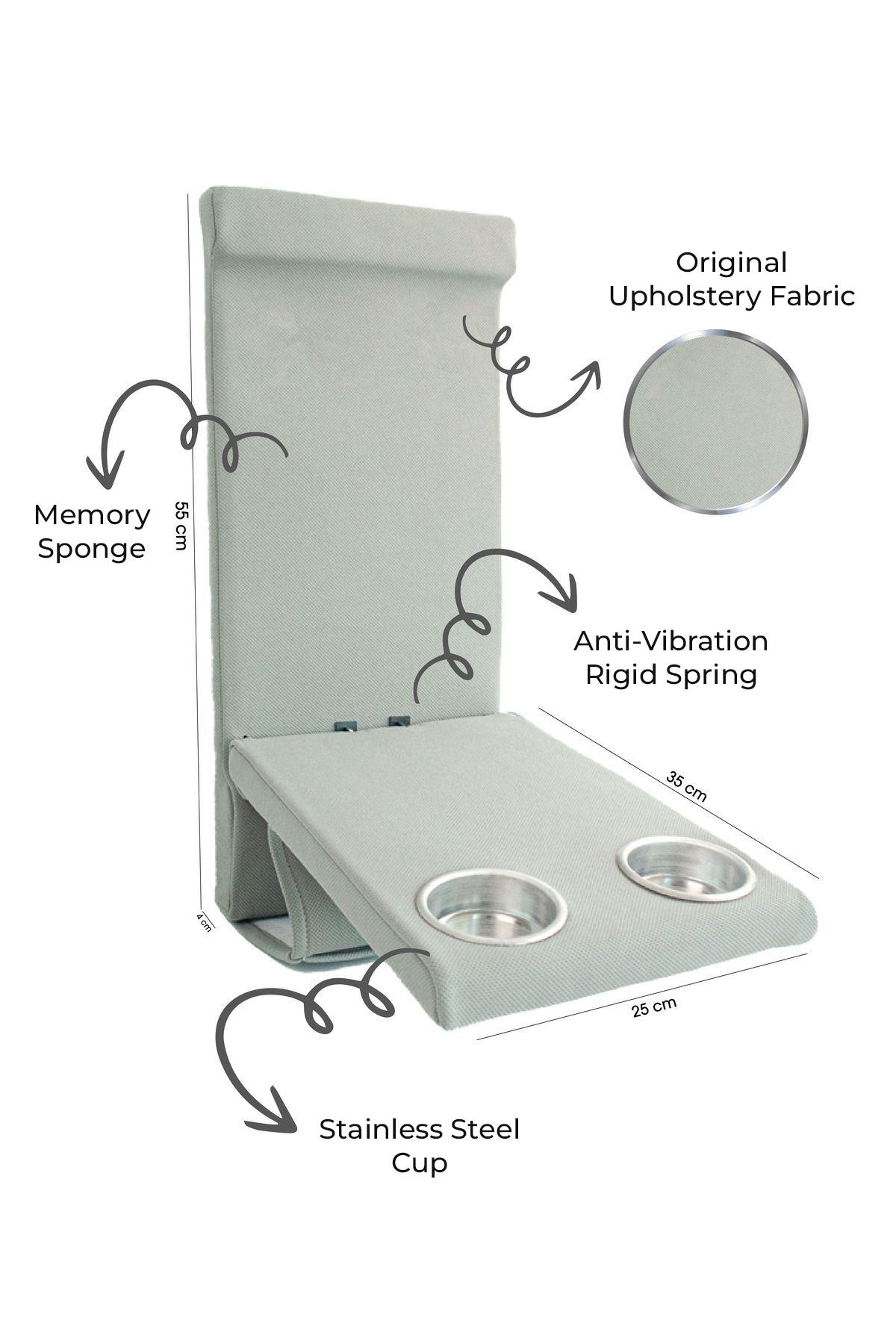 

Universal Rear Armrest Console - Comfortable and Stylish Design - Gray Color