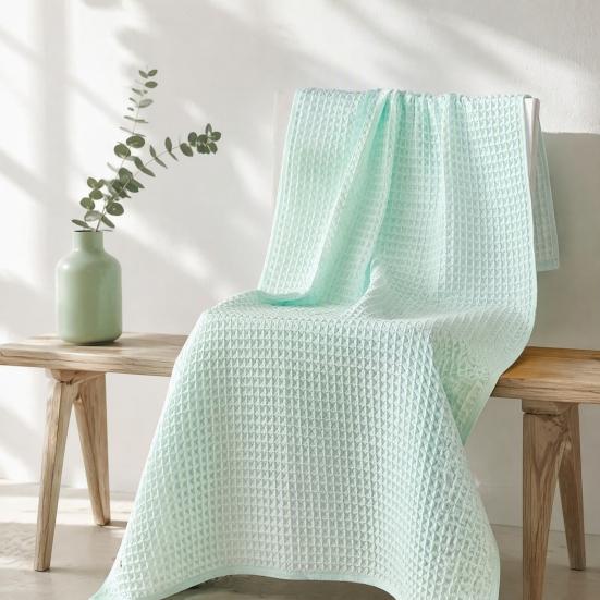 Absorbent Spa Towels for Home Cotton Waffle Bath Towel, Large Quick Dry Shower Towel Hotel Adults, Soft Thickened Skin Friendly Bathroom Travel,