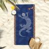 Eleganza sulla Spiaggia: Asciugamano con Stampa Gecko per Tramonti Eleganti Adatto per asciugamani, teli da bagno, teli da spiaggia
