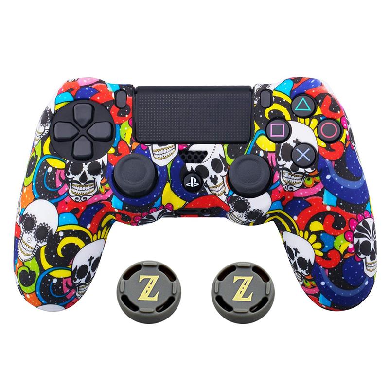 Camouflage Silicone Rubber Gel Skin for Sony Ps4 Slim/pro Controller Cover Protective Case for Ps4 Wireless Controller Accessory