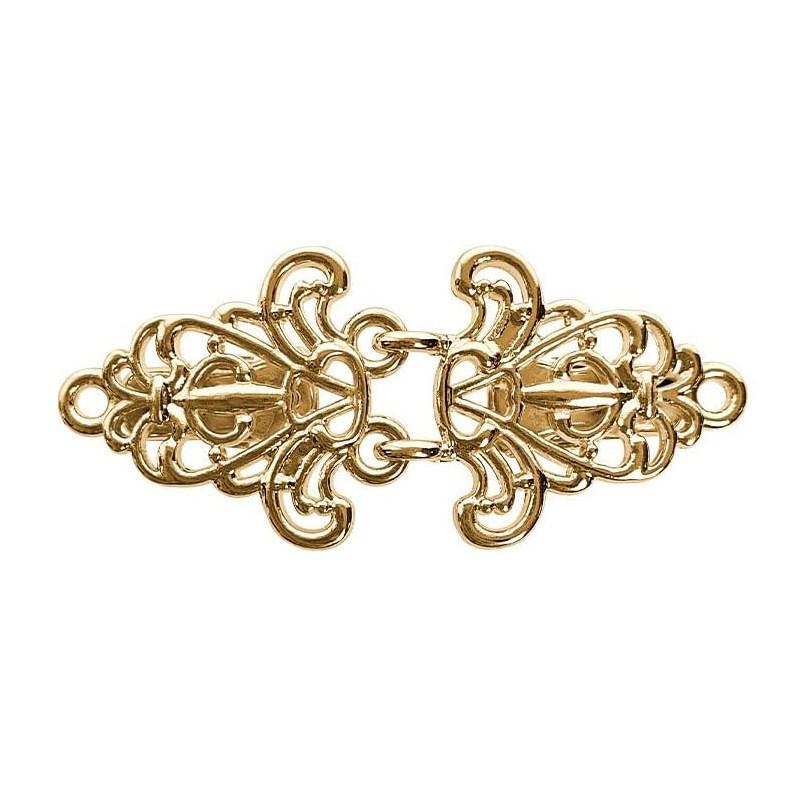 Retro Chinese Alloy Shawl Clip: Creative Hollow Scarf Buckle, Double Sweater Clip Brooch Travel Accessory.