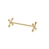 Household Barbell Shape Chopstick Pillow Stainless Steel Electroplate Spoon Holder Japanese-Style Fork Stand Paintbrush
