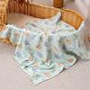 Elinfant Crepe Cloth Muslin Swaddle Blankets 100% Cotton Newborn Swaddle Wrap Soft Cozy Bath Towel Swaddle Blankets