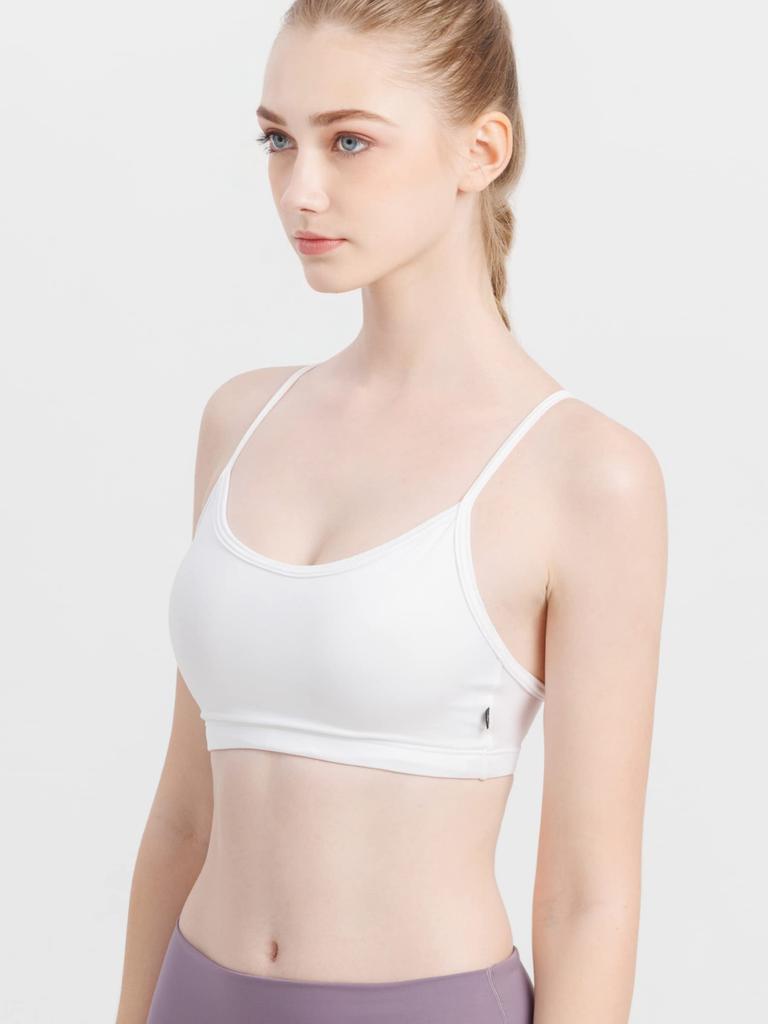 Loopa Silky Fine Bra Top Yoga Size M Wear/White,