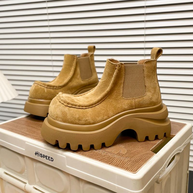 

Flats Platform Women Ankle Boots Casual Suede Winter Sport Shoes Dress New Boots 2025 Designer Goth Femme Chelsea Boots 40