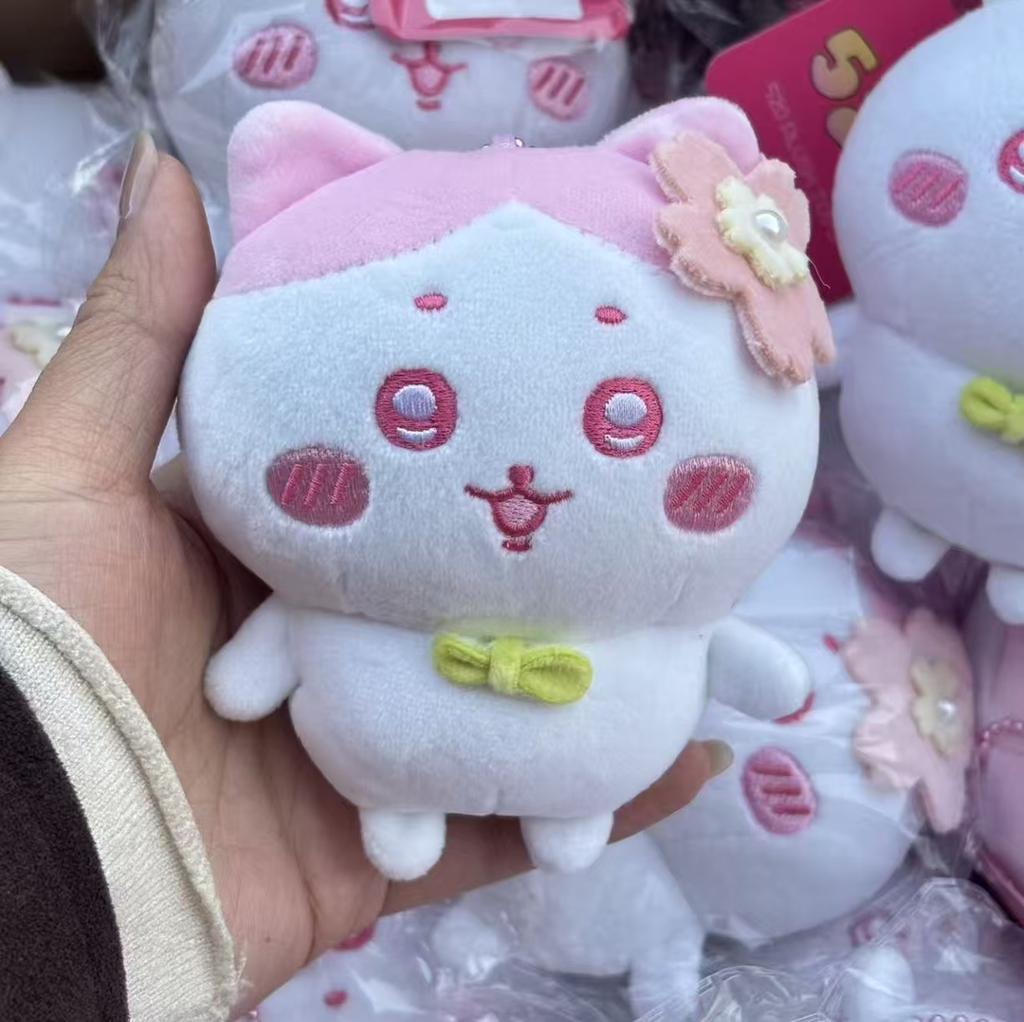 Neue Sakura Jiyis Hachiware Rosa Kollektion Niedlich 10cm Plüsch Schlüsselanhänger Rucksack Anhänger Entzückende Plüschpuppe