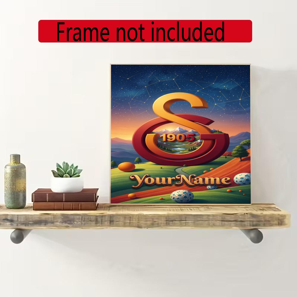 Galatasaray Personalized Name Diamond Paintings Mosaic Wall Round Diamond Art Painting Kits Embroidery Crystal Accessories Frameless