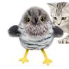 Electric Chirping Bird USB Rechargeable Touch Activated Interactive Cat Squeaky Sound Automatic Dance Cat Exercise