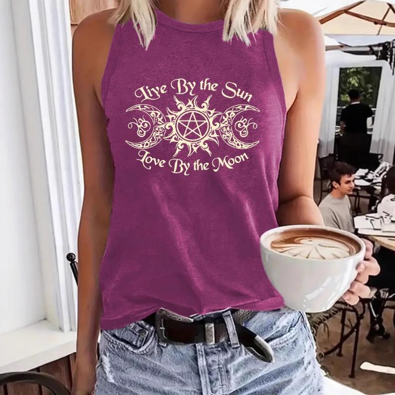 Women's Summer Simple Casual Loose Round Neck Tank Top