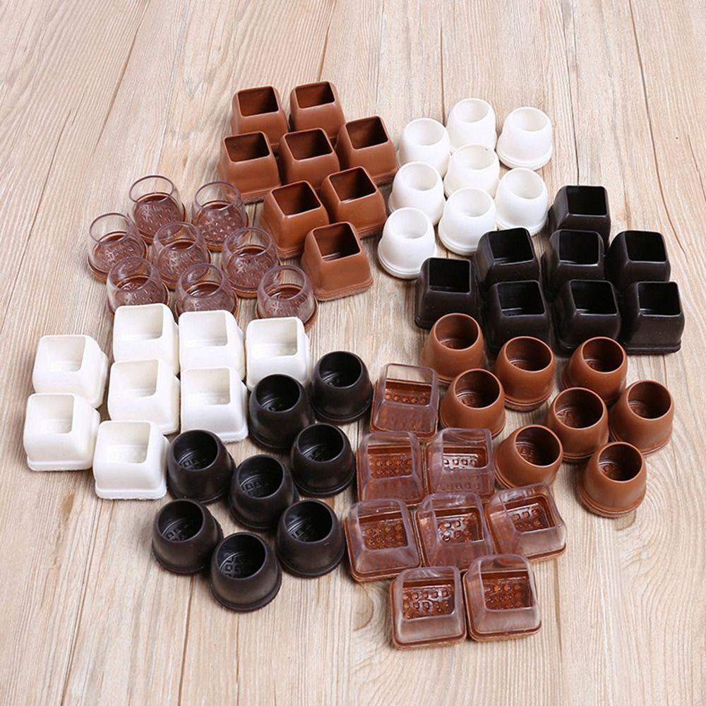 4 STÜCKE Neue TPE Tischbeinschutzhüllen Bodenschoner Filz Stuhlfußkappen Langlebige Runde Tischfußpolster Möbel