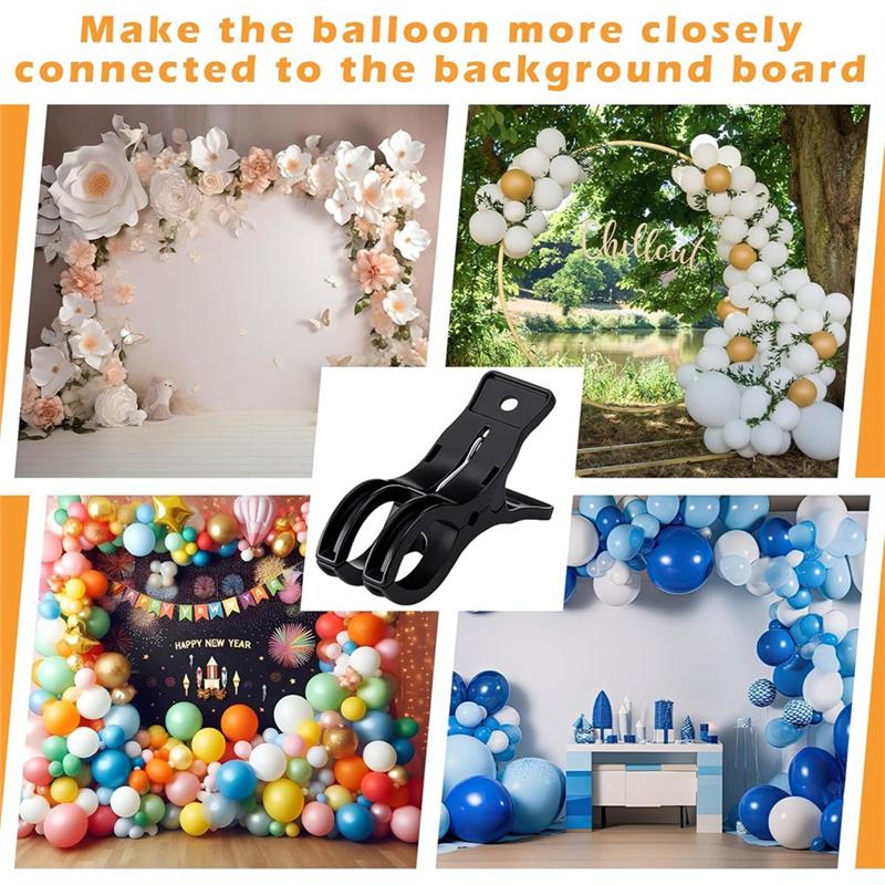10Pcs Large Balloon Arch Clips Plastic Transparent Backdrop Spring Clamps 3.5Inch Heavy Duty Clip For Balloon Arch Kit