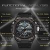 SANDA Luxury LED Dual Display Digital Quartz Watch for Men Shockproof Waterproof Sports Wristwatches Student Watch