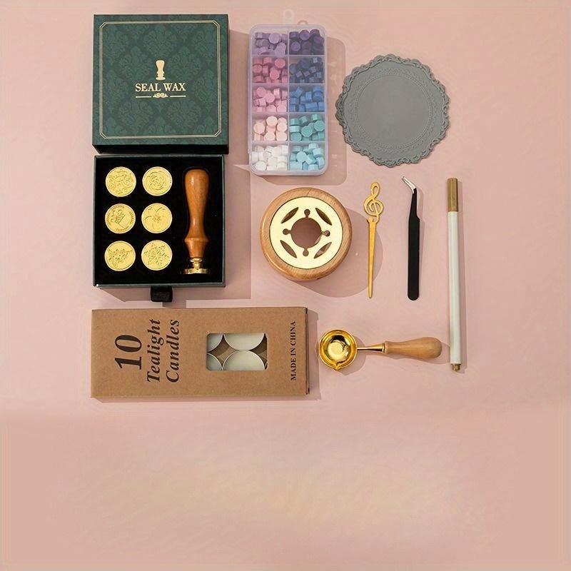 Seal Wax Stamp Set Kit DIY Craft Supplies Scrapbooking Valentine's Day Birthday Gift Lacquer Seal Wholesale Complete Set