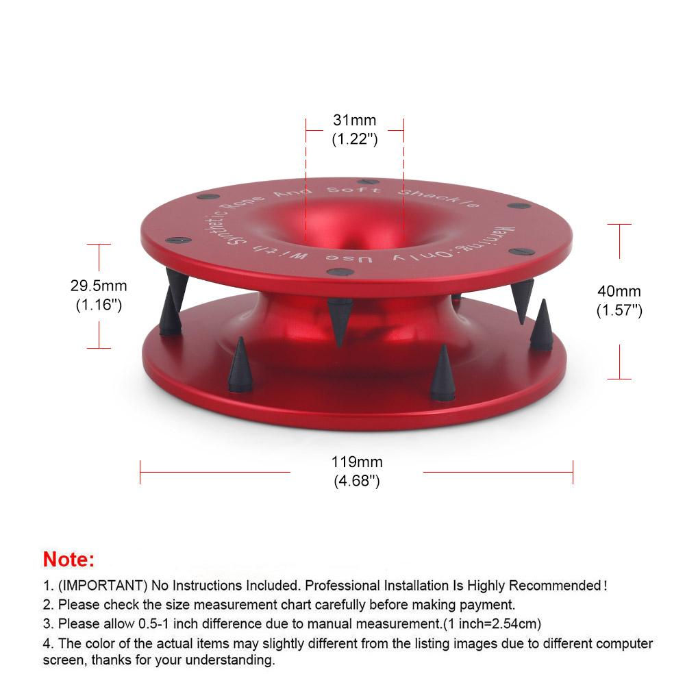 Upgrade High Load Capacity Recovery Ring Set Rope Retention Pulley (RRP) for Use with Synthetic Rope and Soft Shackle