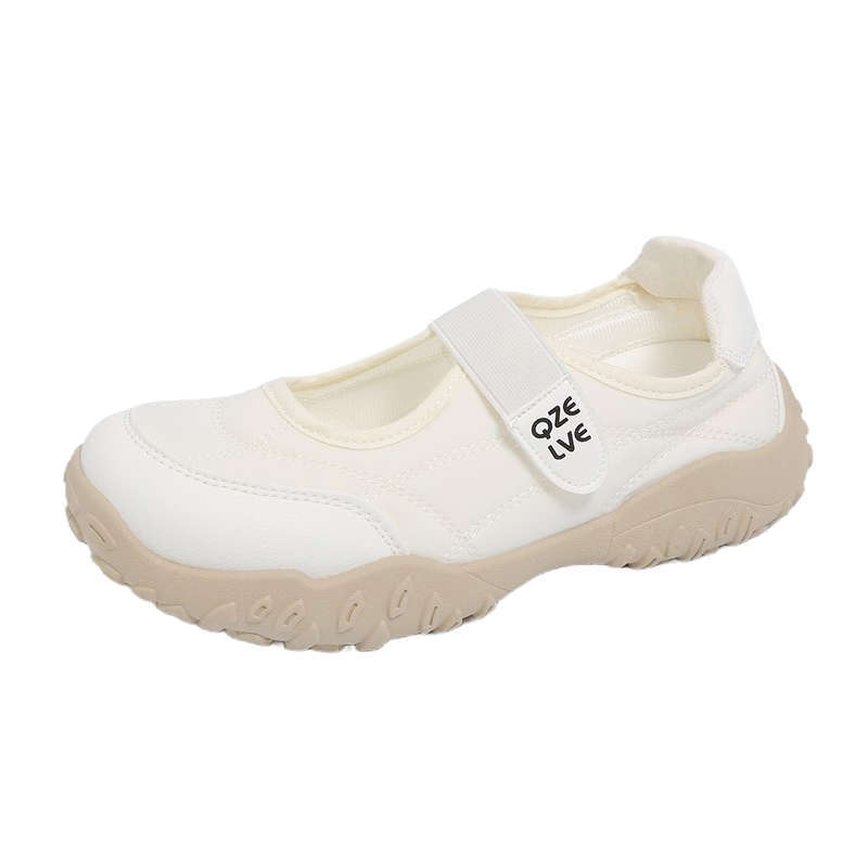 French Mary Jane Velcro shoes new spring and autumn with skirts, beautiful with thick soles, not tired feet, breathable single shoes