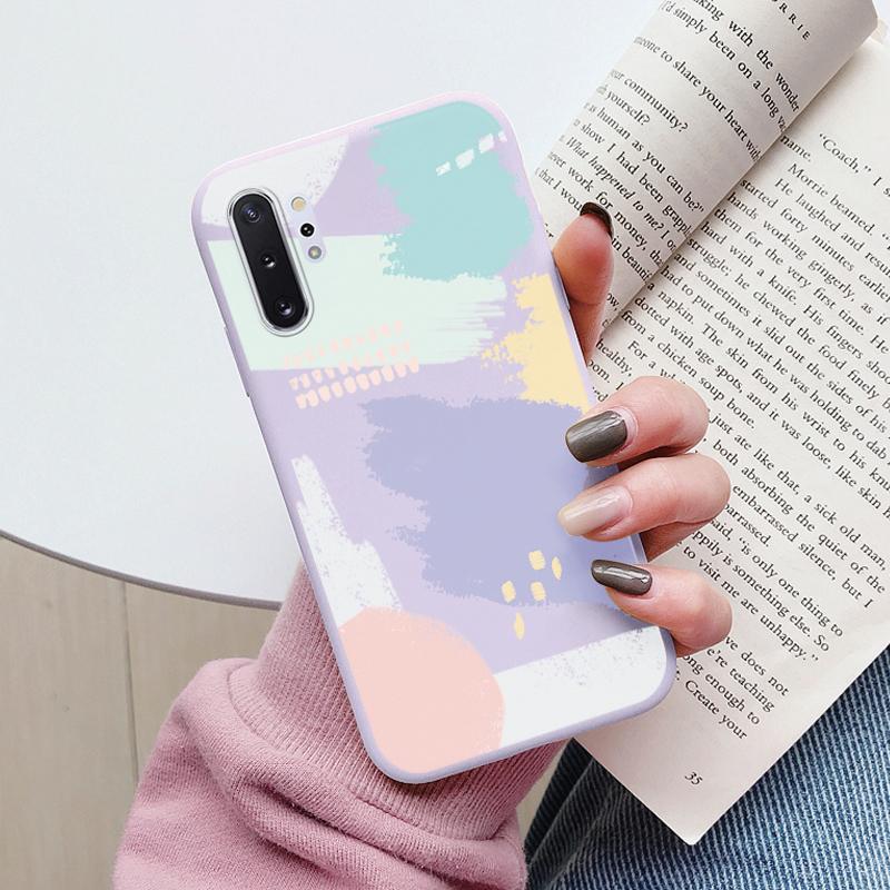 For Samsung Galaxy Note 10 Note10 Plus Cover Cute Cartoons Heart Cat Soft TPU Shockproof Phone Case For Samsung Note 10 Fundas