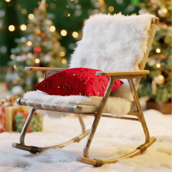 Yousheng 1/2Pcs Christmas Pillowcase 3D Tree Pattern Sofa Bedding Cushion Cover Living Room Bedroom Home Decor
