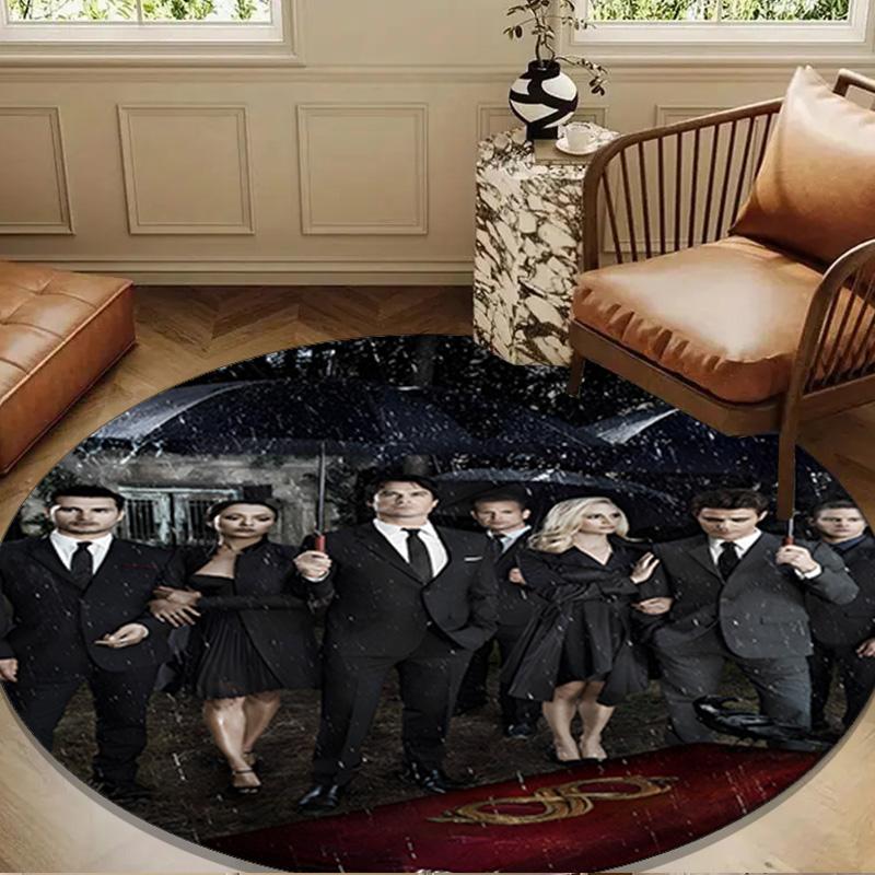 Vampire movies Round Rug for Livingroom,Bedroom, Palyroom, Chair Rug, Area rug, Circle Carpet, Large Size Fan Christmas gift