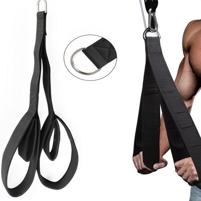 Biceps Training Double Head Pulling Strap Pilates Muscle Fitness Accessories Lower Waist Rope Fitness Arm Rope