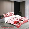 Valentine'S Day Pattern 3D Digital Printing Polyester Three-Piece Set Bedding Quilt Cover Pillowcase Distribution