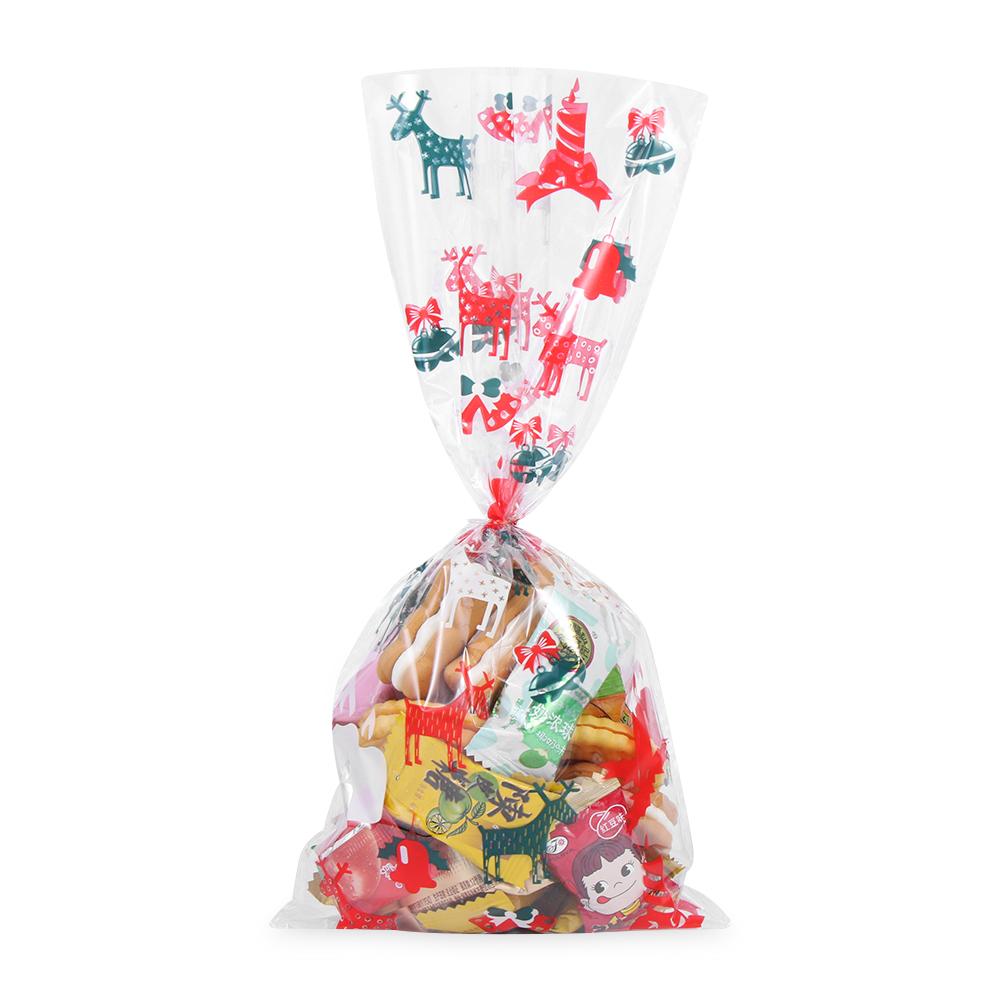 Santa Claus Party Favor Gift Christmas Candy Bags Cookies Storage Cellophane Baking Packaging