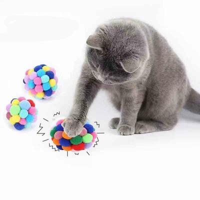 Colorful Bell Plush Cat Toy