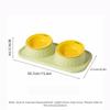 Ceramic Double Pet Bowl Anti-tip Pet Feeding Bowl Dog Bowl Double Pet Feeding Bowl Set  Indoor