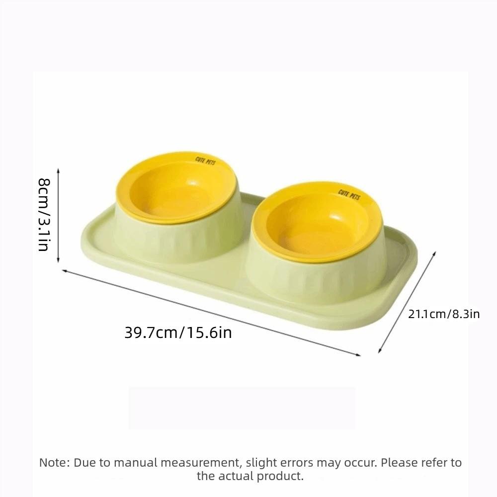 Ceramic Double Pet Bowl Anti-tip Pet Feeding Bowl Dog Bowl Double Pet Feeding Bowl Set Indoor