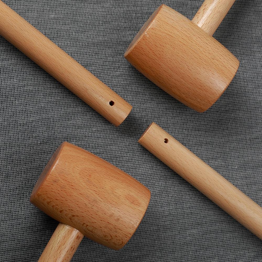 Mini Holzhammer Holzklöppel Mehrzweck DIY Spielzeughammer Handgefertigter Buchenholzhammer Massagehammer Zimmermann Installationswerkzeug