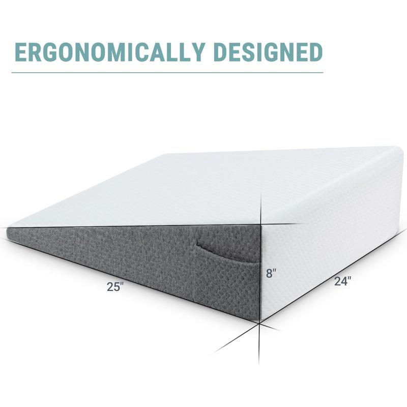 10-Inch Elevated Bed Wedge Pillow for Reflux and Pregnancy Support