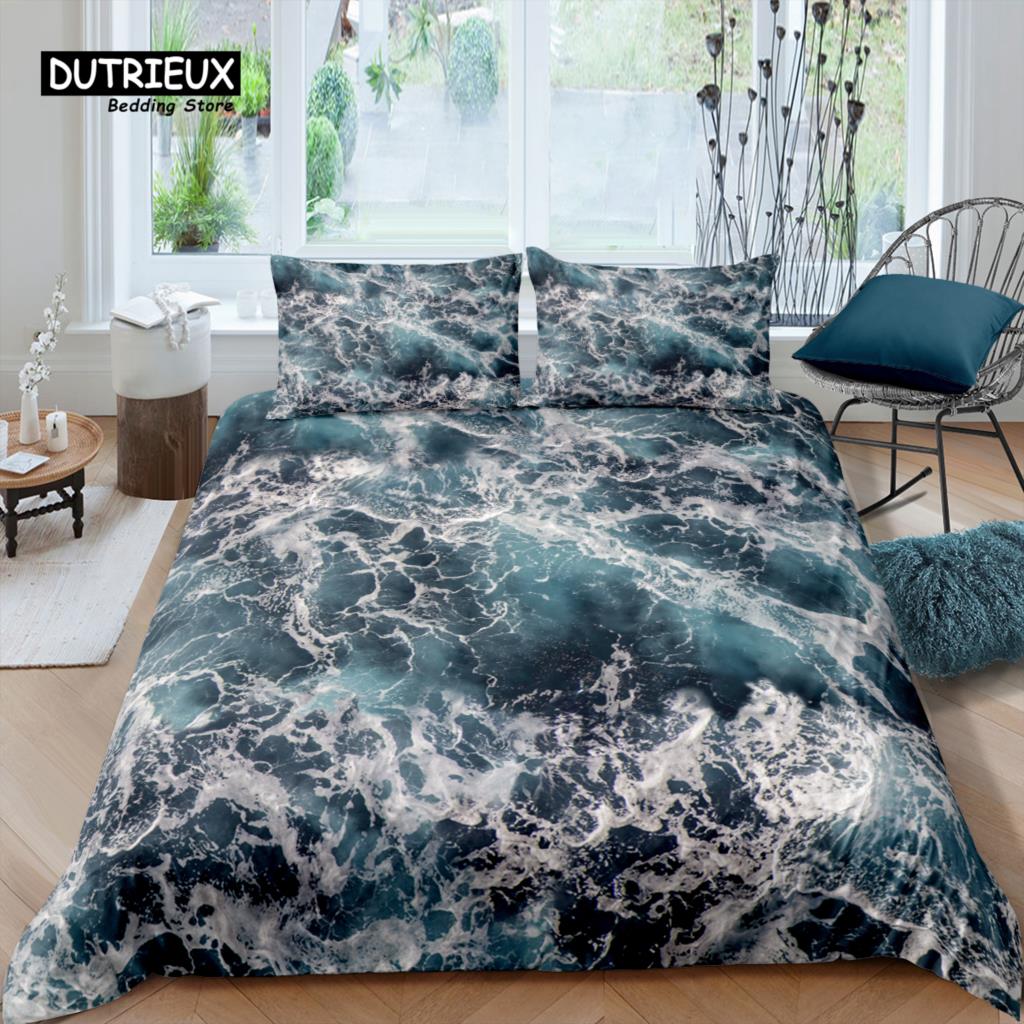 Comforter Home Living Luxury 3D Seawater Bedding Set The Sea Queen And King Eu/Us/Au/Uk Size Comforter Bedding