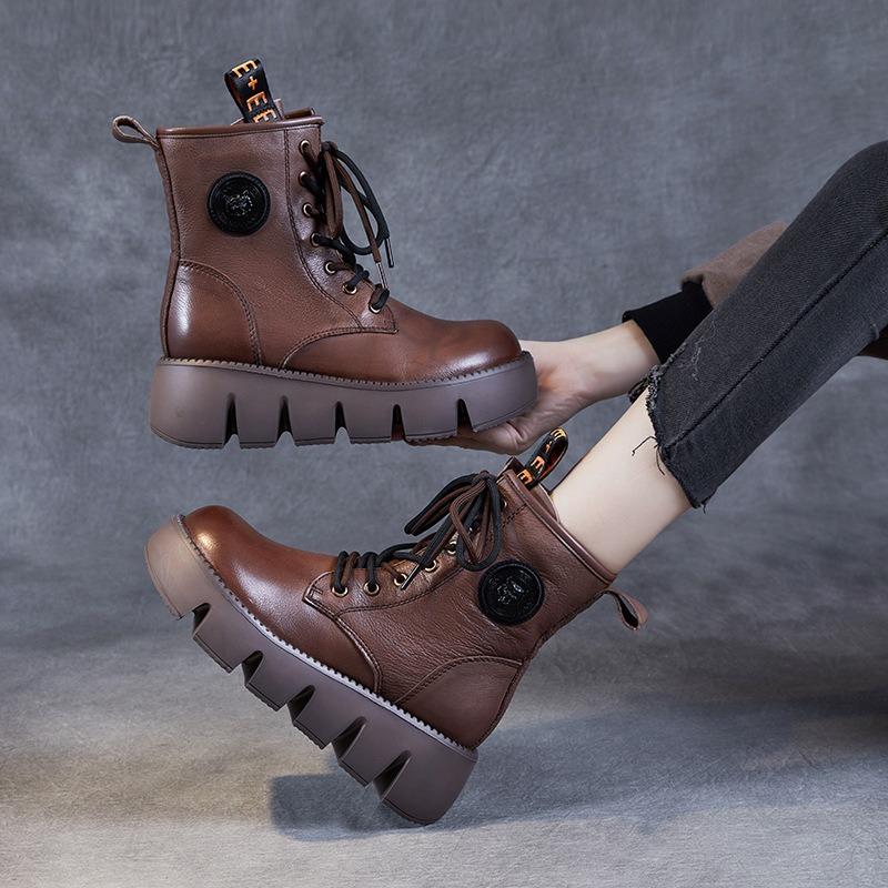 Retro Dicksohl Martin Stiefel Kurze Stiefel Rindsleder Damenstiefel