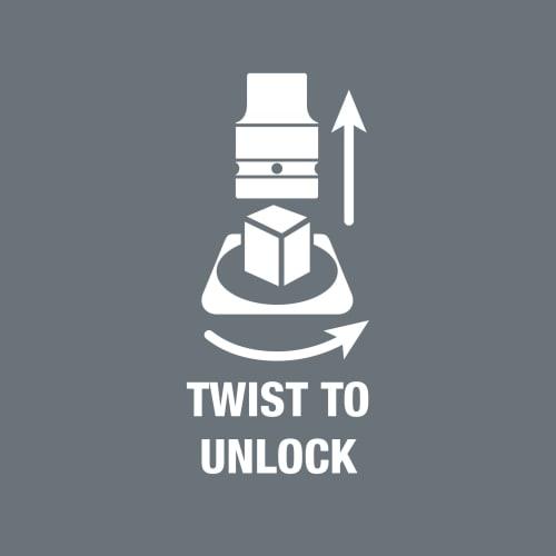 WERA 3/8" Drive Twist Lock Socket Holder, Holds 9 Sockets, 003981