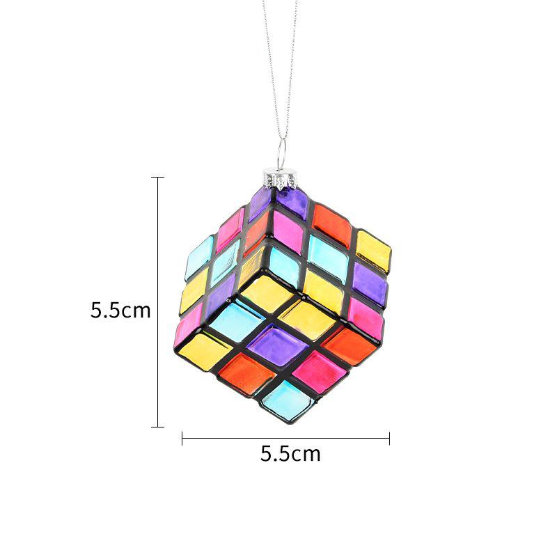 Christmas Ornaments Rainbow Glass Ball Pendant Holiday Gifts Christmas Tree Scene Decoration Colorful Hanging Ball Accessories