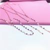 Exquisite Russian 585 Purple Gold Plated Rose Gold Kiss Chain Necklace Versatile Simple Femininity Colored Gold Collarbone Chain