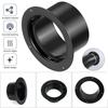 Household Accessories Round Wall Flange Connector Black Plastic Ventilation Pipe Joint Vent Pipe Adapter Ventilation Pipe