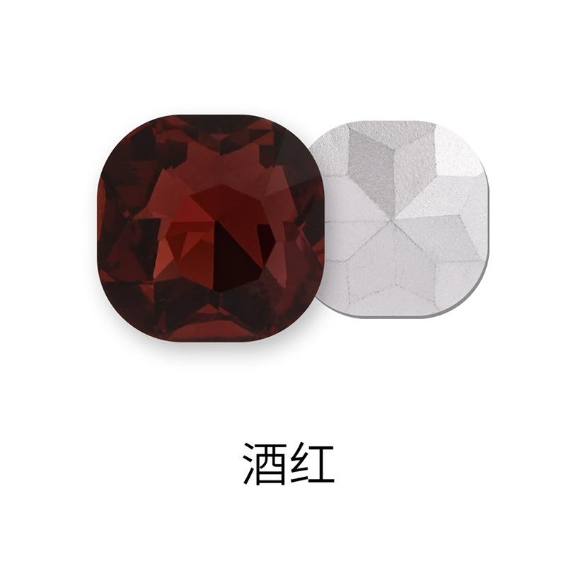 50 Stück Fette Quadratische Spitze Boden Speziell geformte Diamant Kleidung Gepäck Handyhülle Schuh Kristall Zubehör Spitze Boden Fetter Quadratischer Nagel