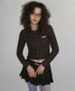 Crank Lace Layered Pleated Skirt_Brown