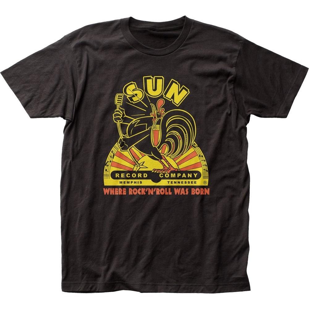 Sun Records Singing Mens T Shirt Music Classic Concert Rock Band Tee New Black Unisex T-Shirt XXXL