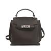 Early Spring New Fashion Niche Design Top Layer Togo Leather Kelly Handbag Shoulder Bag Lock Buckle Elegant Versatile