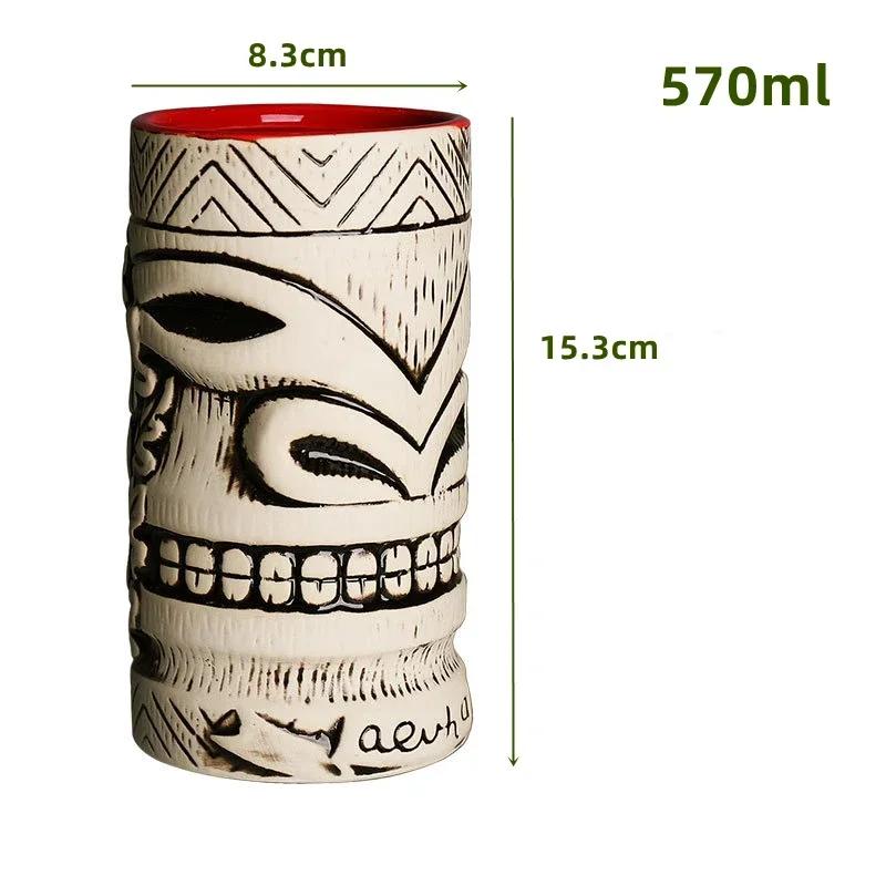 60 Types Ceramic Hawaii Tiki Mugs Creative Cocktail Glasses Beer Glass Martini Glasses Wine Glass Funny Cup Gift for Men