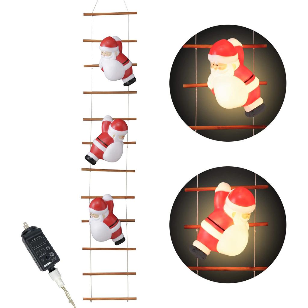 Takasho Garden Light Blow Light Ladder Santa L 3P Width 34cm X Height Illumination Outdoor Indirect Lighting Waterproof Creates a Fun Mood Resin