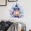 Middle Eastern Festival Floral Candle Chandelier Wall Sticker for Living Room