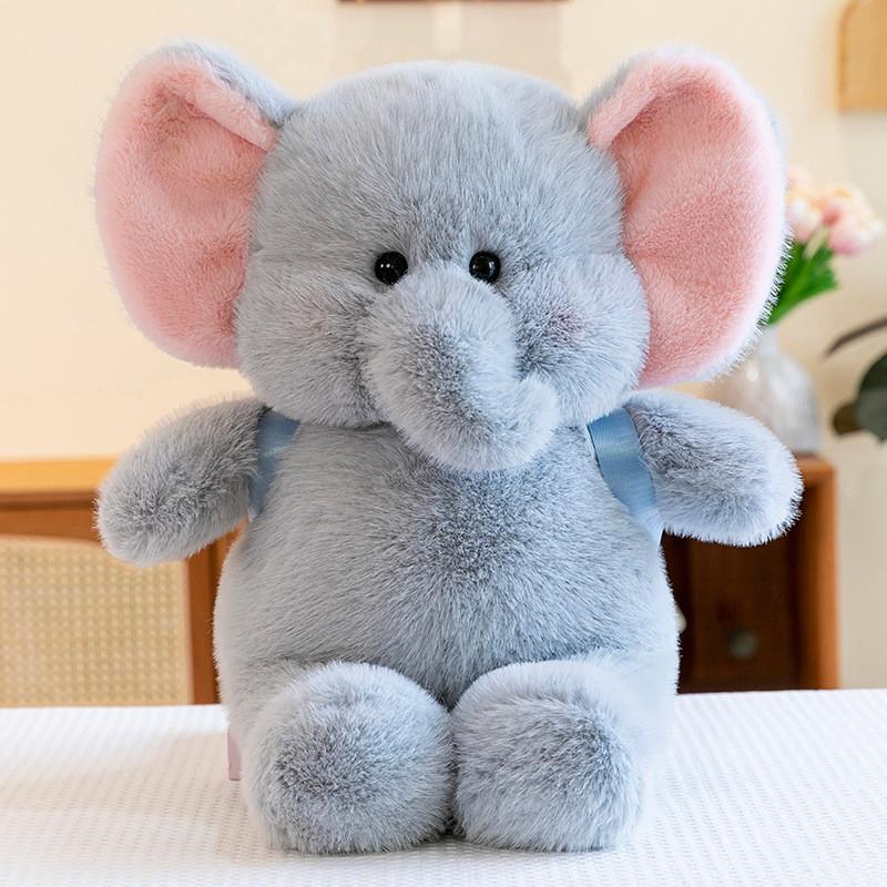

Toy Elephant Plush Backpack Stuffed Animal Doll Pp Cotton Decor Bag Cartoon 45cm/17.72in
