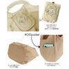 Rootote 1191 Cat Print Cotton Small Eco Bag NA Roo Shopper Mini Marche (Ivory)