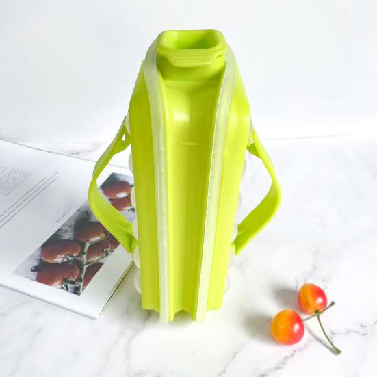 Eiswürfelform mit Deckel Lebensmittelechtes Silikon Eiswürfelbereiter BPA-frei Einfaches Entformen Ein-Klick-Entnahme Eiswürfelschale für Gefrierschrank