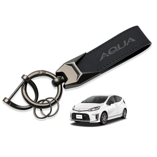 

MiJuduo AQUA для Toyota 10 серии 11 серии из натуральной кожи автомобильный держатель для ключей брелок для ключей с логотипом автомобиля антикоррозийный тисненый карабинный ремень комфорт