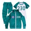 3 szt./zestaw dziecięcy strój do gry cosplay casualowy płaszcz spodnie sportowy strój dopasowujący kolory odzież sportowa koreański serial telewizyjny drewniany człowiek kostium
